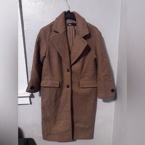 Zara Women's Tan Teddy Jacket